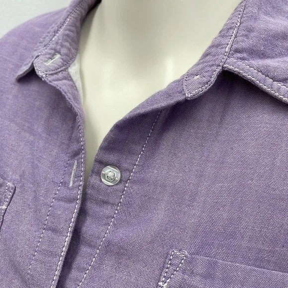 Lilac Button Down Long Sleeve - Picture 5 of 12